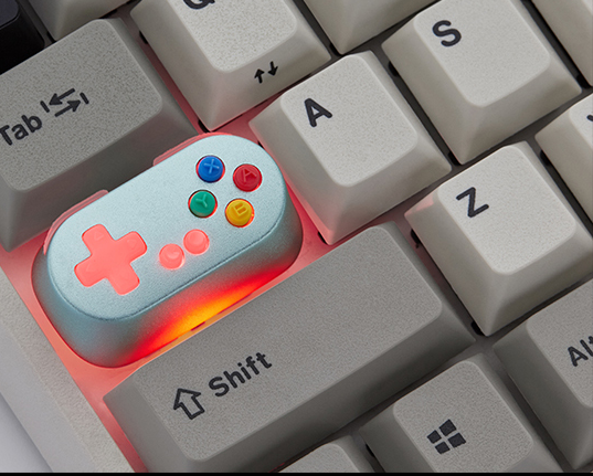 Game Console Handle Metal Transparent Keycap Wireless Mechanical Keyboard Switch