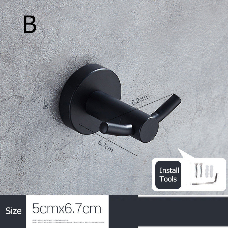 Punch-Free Sticky Hook Coat Hook Black Coat Hook