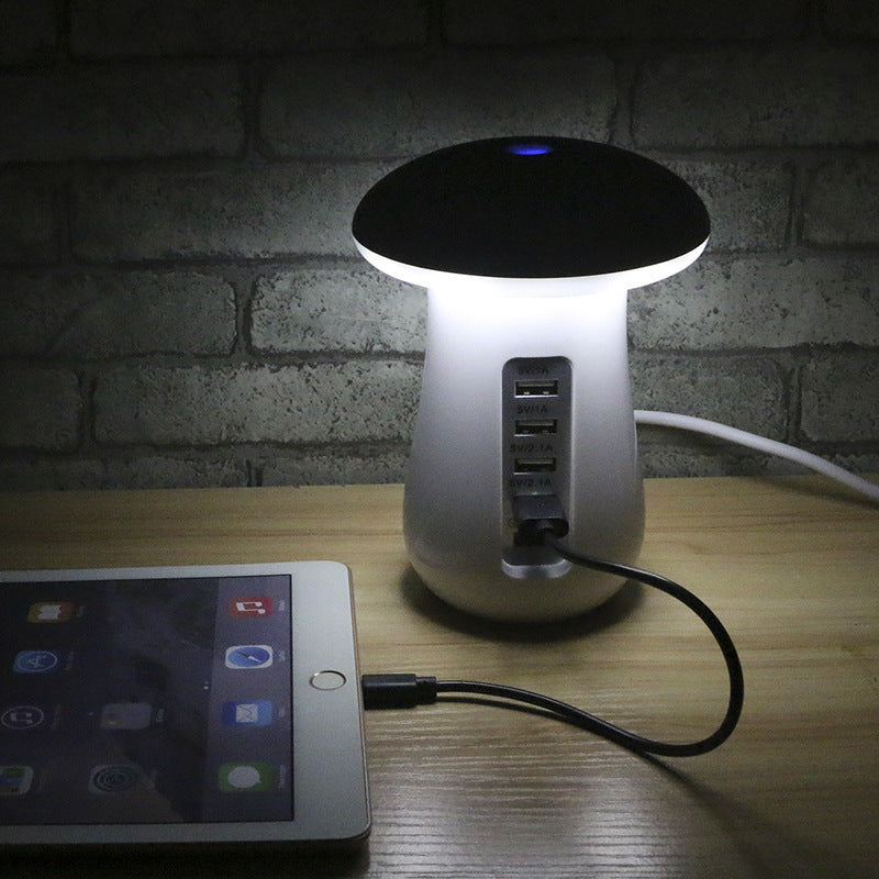 2 In 1 Multifunction Mushroom Lamp LED USB Charger