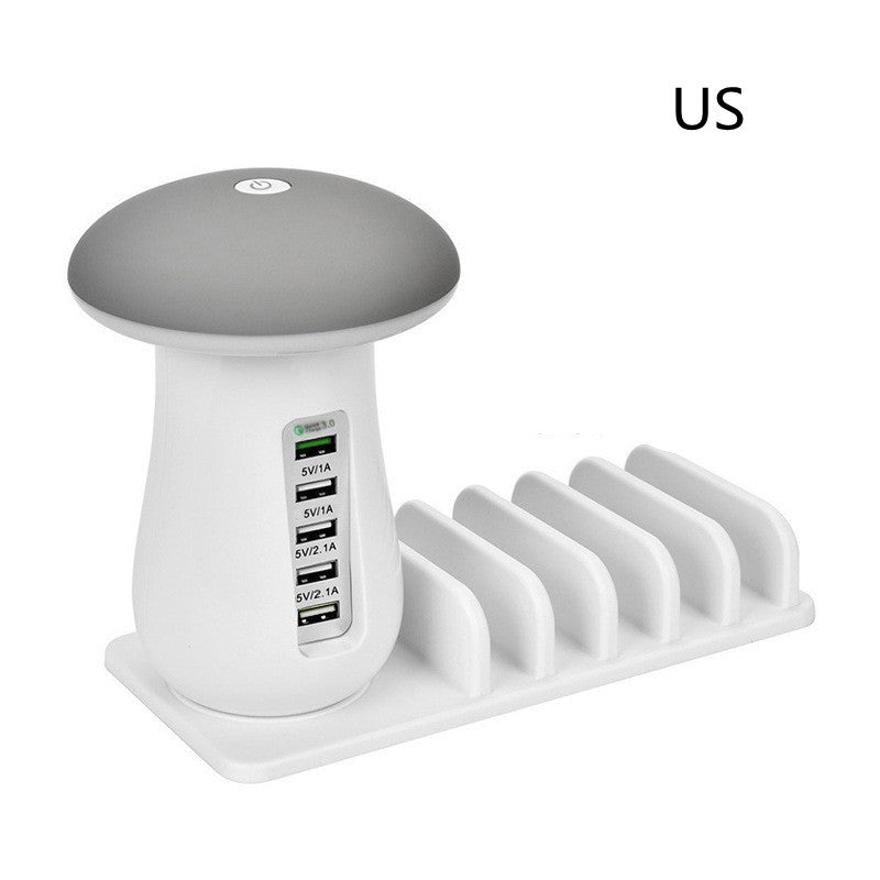 2 In 1 Multifunction Mushroom Lamp LED USB Charger