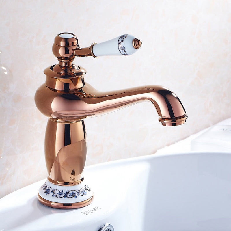 All copper European style washbasin faucet