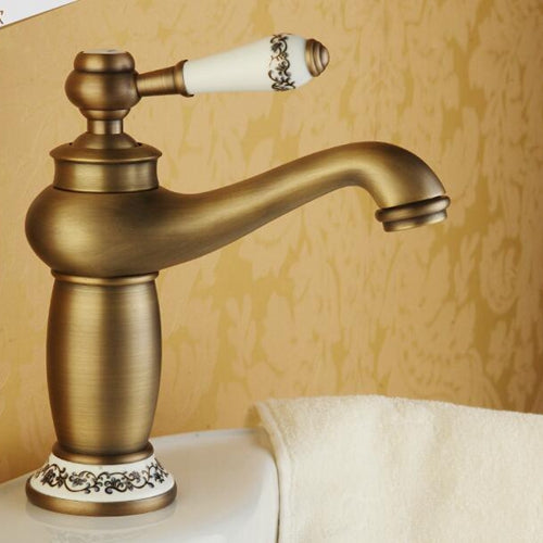 All copper European style washbasin faucet