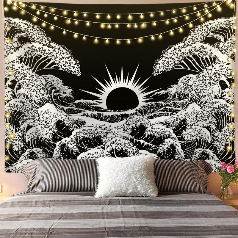 Mandala Tapestry for Home Decor White Black Sun And Moon Tapestry Wall Hanging Gossip Tapestries Bedroom Wall Covering