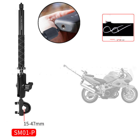 TUYU Motorcycle Bike Invisible Selfie Stick Monopod Handlebar Mount Bracket for GoPro Max 9 Insta360 One R X2 Camera Accessories