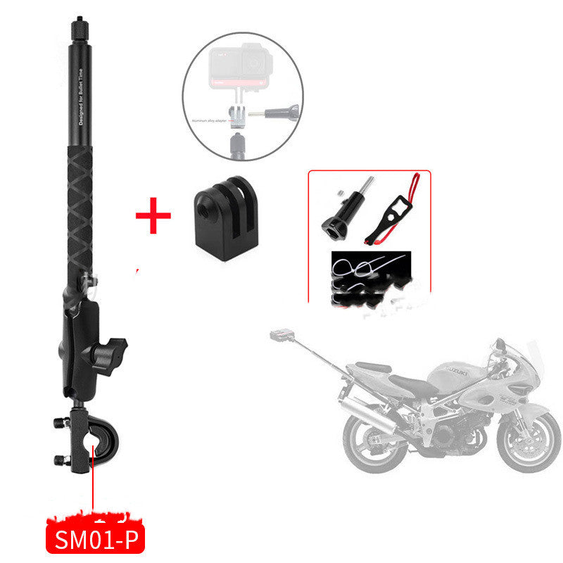 TUYU Motorcycle Bike Invisible Selfie Stick Monopod Handlebar Mount Bracket for GoPro Max 9 Insta360 One R X2 Camera Accessories