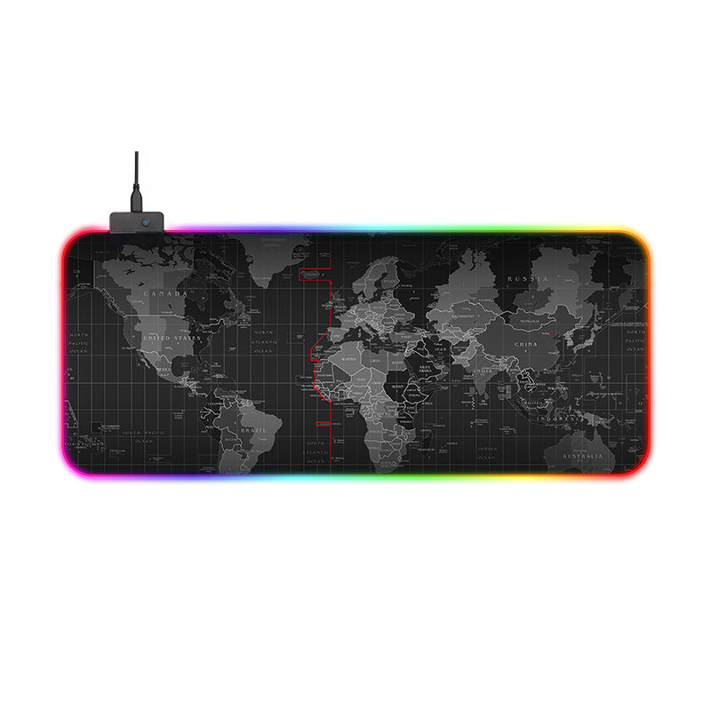 LED Light Gaming Mouse Pad RGB Large Keyboard Cover Non-Slip Rubber Base Computer Carpet Desk Mat PC Game Mouse Pad