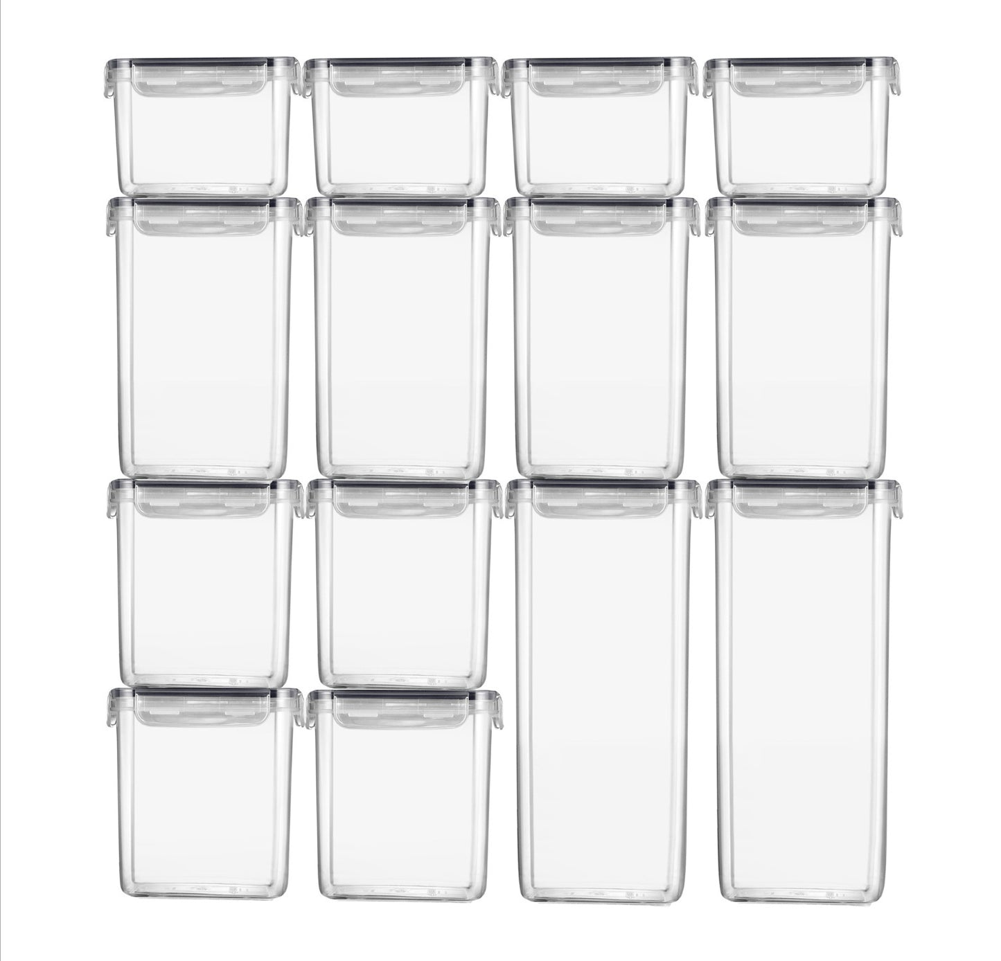 Keeping Airtight Canister 14 Piece Plastic Food Storage Box Pp Transparent Food Packaging Grain Storage