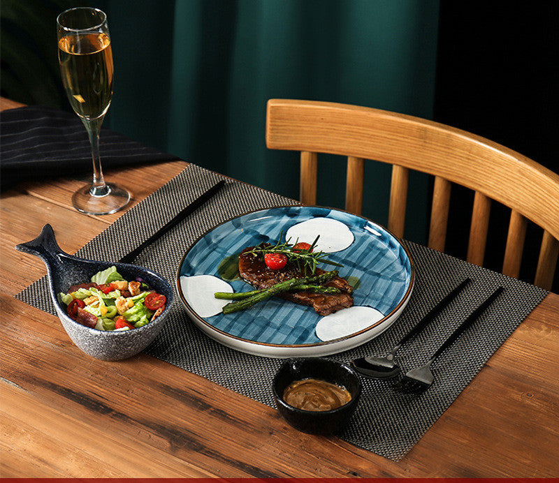 Household Two People Western Food Knife Fork Spoon Steak Plate