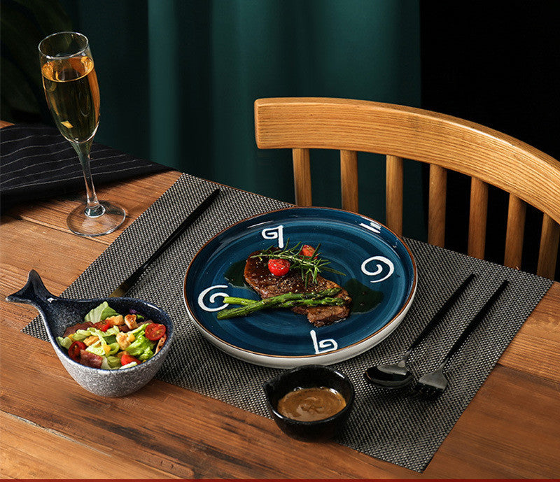 Household Two People Western Food Knife Fork Spoon Steak Plate