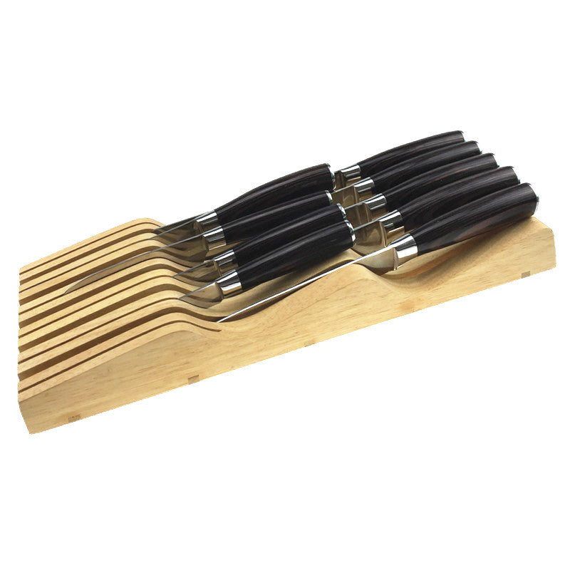 Horizontally Placed Horizontal Wooden Knife Holder Knife Storage And Sorting Rack