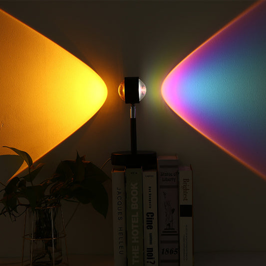 USB Dual-head Sunset Rainbow Projection Lamp Bedroom