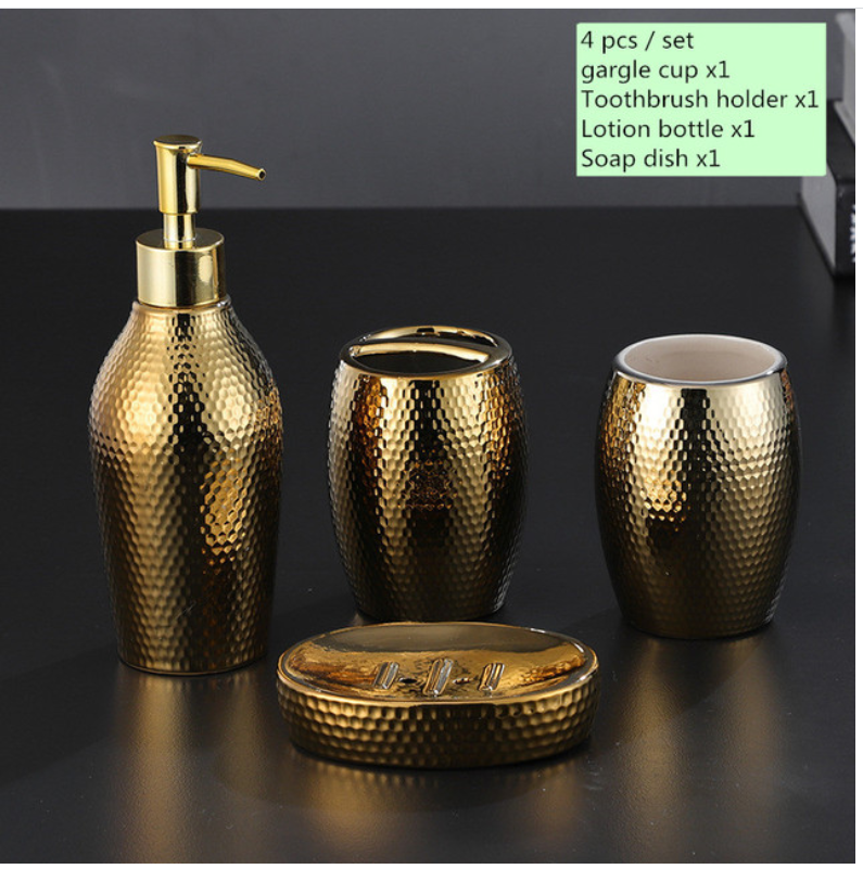 Four Simple Decoration Honeycomb Gold Light Luxury Nordic