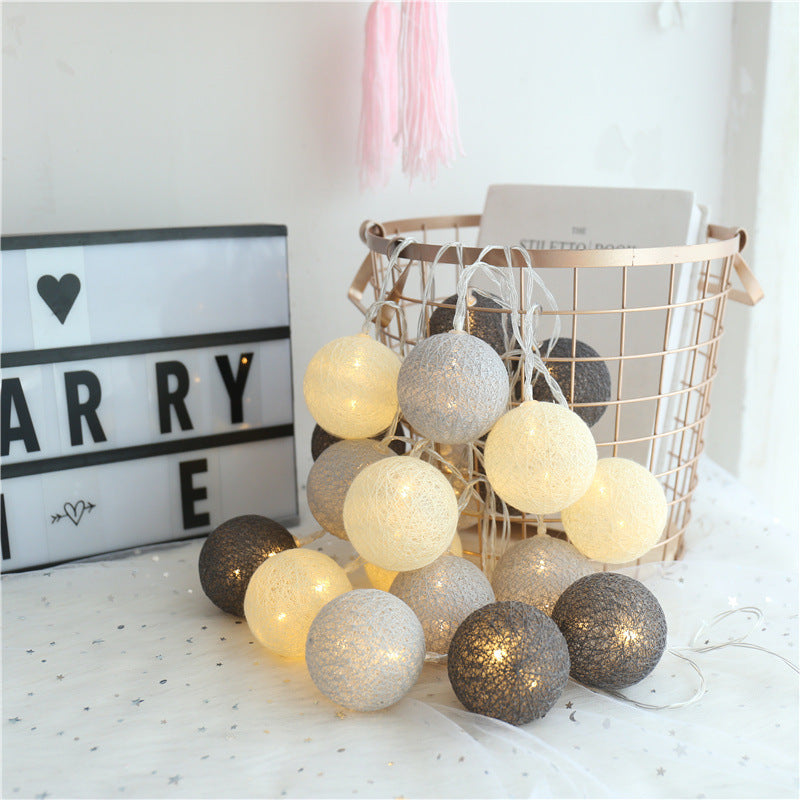 Cotton Thread Ball LED Lantern String Starry Lamp Battery Decoration Lamp