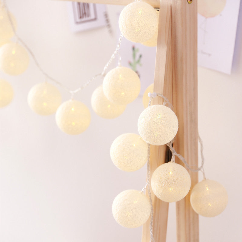 Cotton Thread Ball LED Lantern String Starry Lamp Battery Decoration Lamp