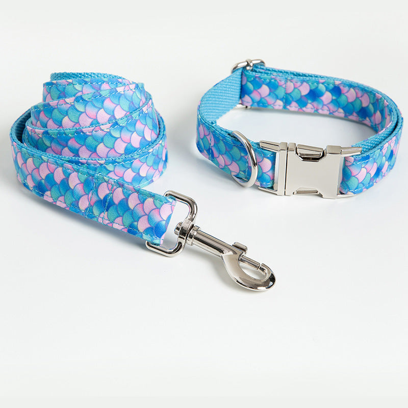 Mermaid Pet Collar Leash Dog Leash