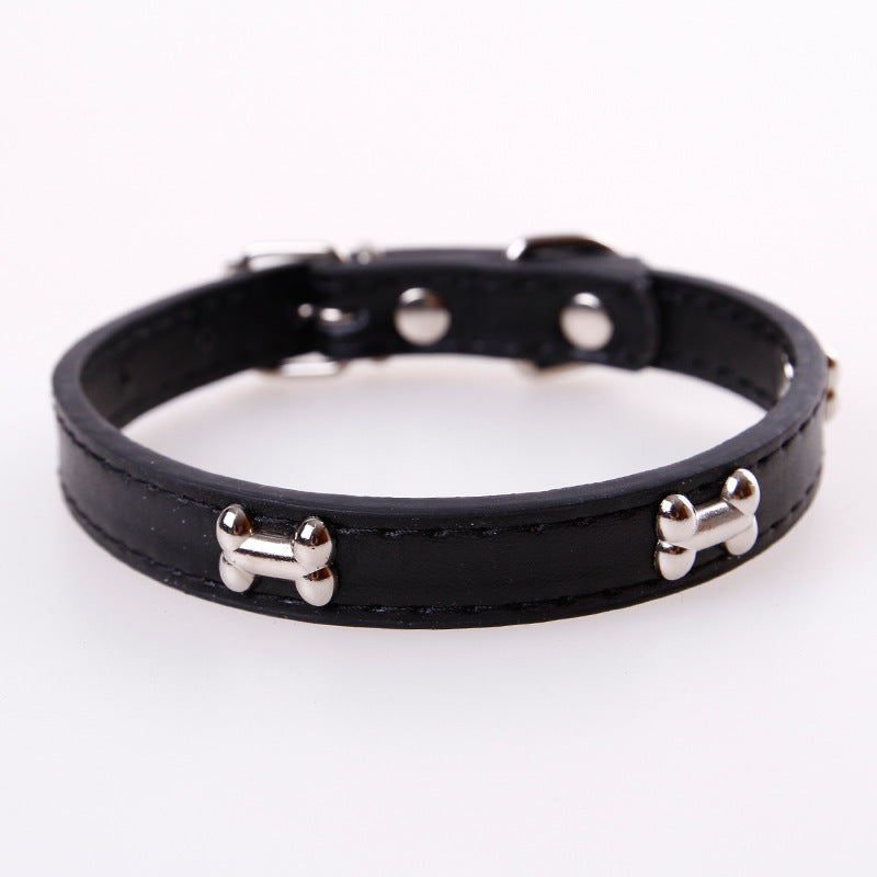 dog cat leather collar