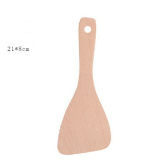 Unpainted wooden shovel