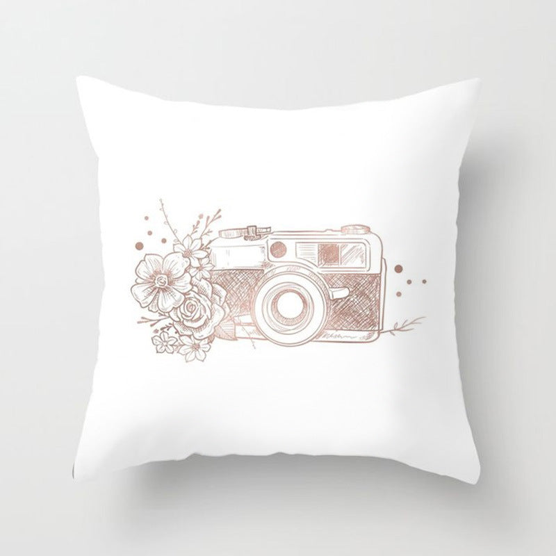 Pink sofa cushion pillowcase