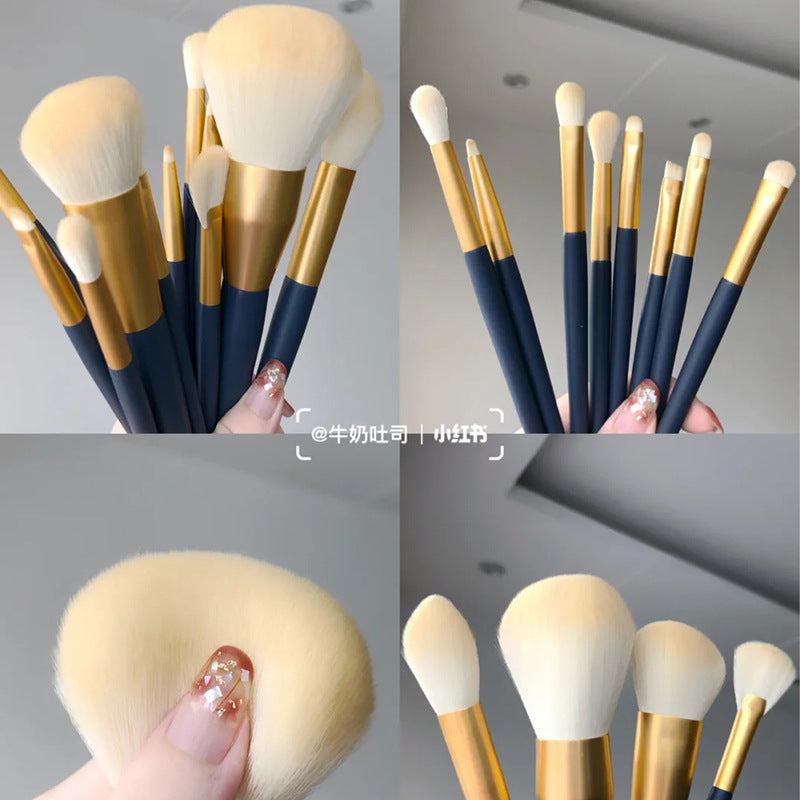 12 PCs Soft Hair Set Eye Shadow Blush Powder Makeup Brush Full Set