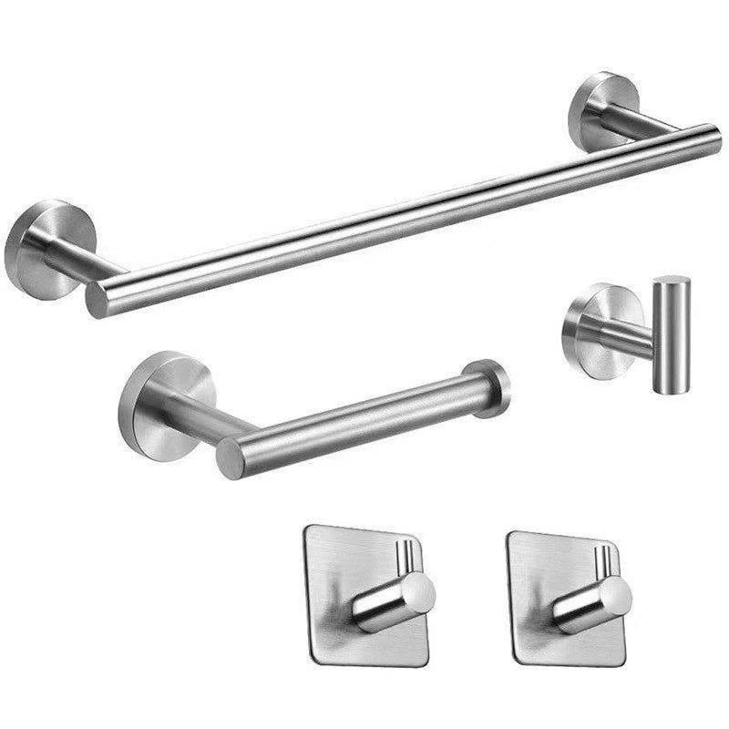 Stainless Steel Towel Rack Coat And Cap Bathroom Hook Bathroom Five-piece Set