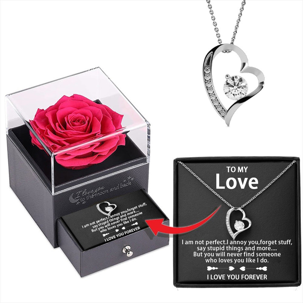 Zircon Love Necklace Ornament