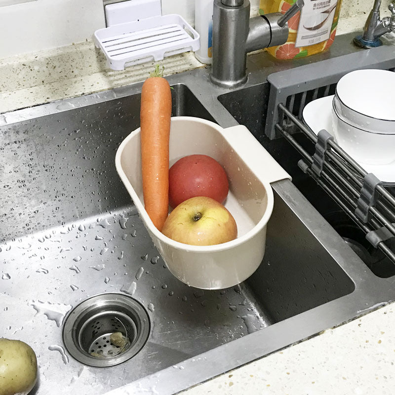 Punch-free buckle kitchen sink shelf