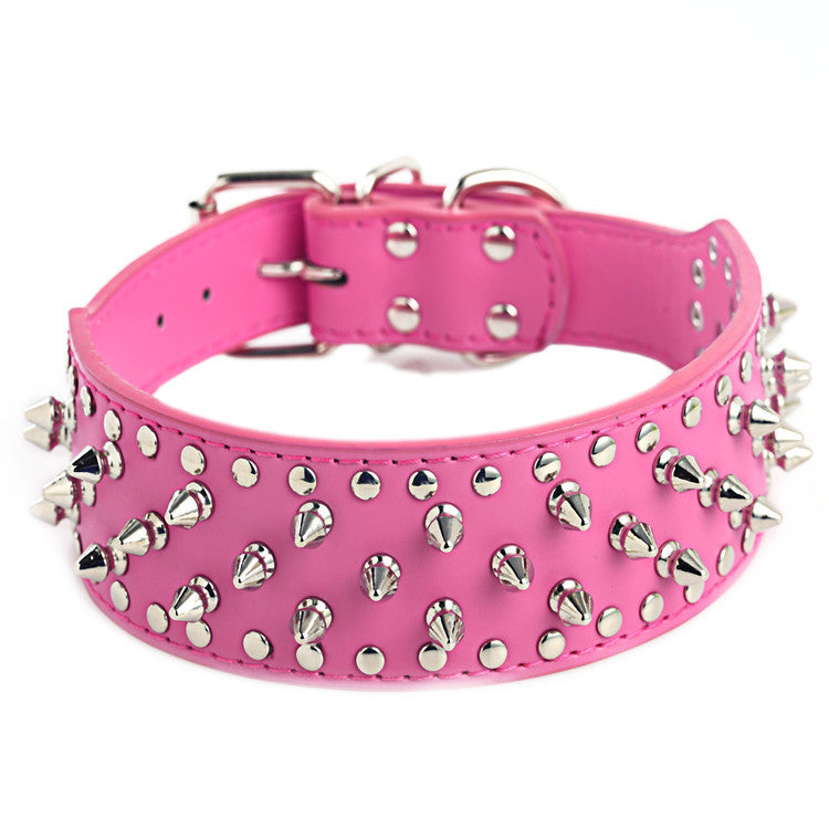 Pet collar large dog rivet collar