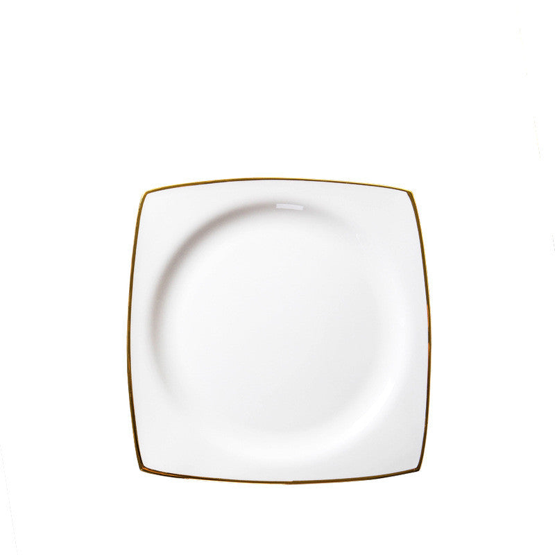 Bone China Special-shaped Western Dinner Plate