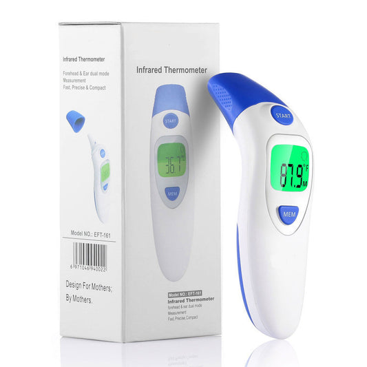 Forehead ear temperature hand-held thermometer