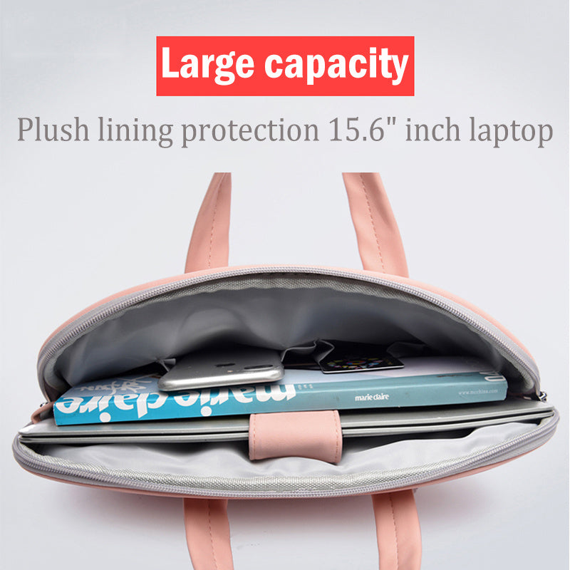 Sac à main en cuir PU pour femmes et hommes, sacoche de transport pour ordinateur portable, mallette pour Macbook Air 13.3 14 15.6 pouces, sac à bandoulière pour souris