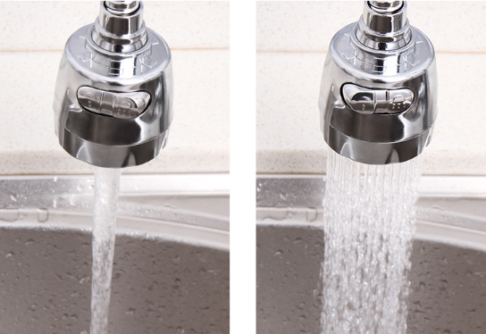 Splash-proof head extended extension faucet