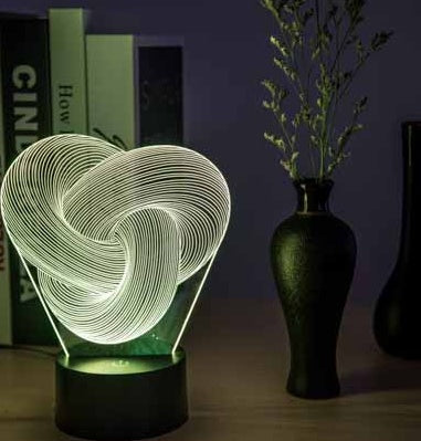 Twist Abstract LED 3D Night Light