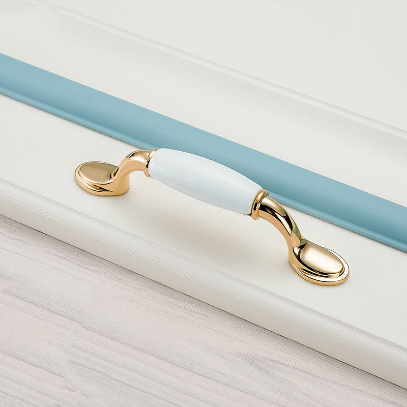 Zinc alloy golden ceramic handle