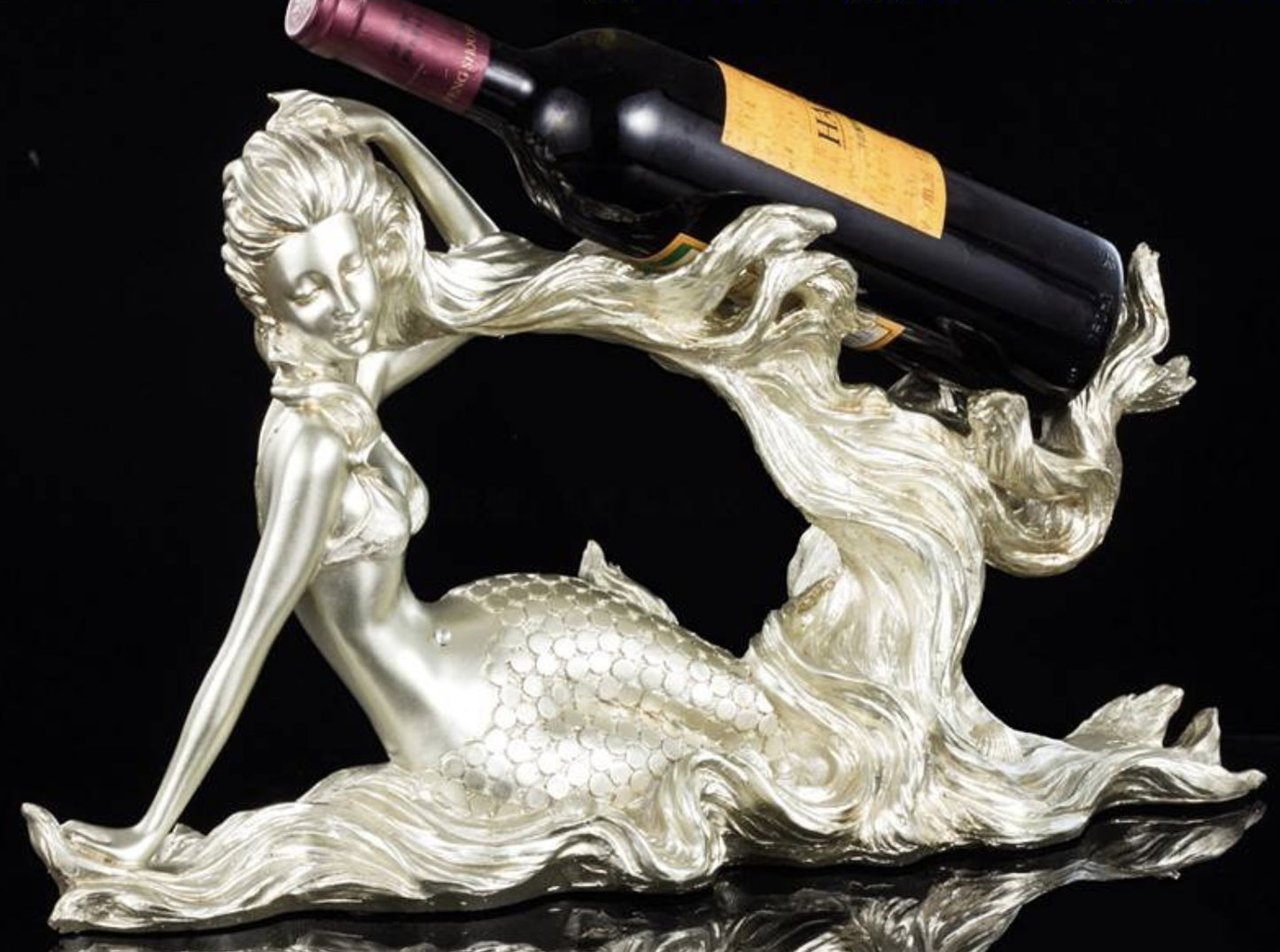 mermaid wine bottle holder