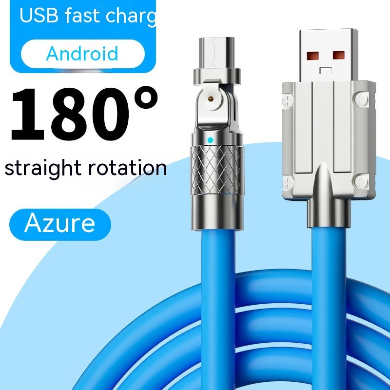 120W Mobile Game Rotating Elbow Data Super Fast Charge Charging Cable