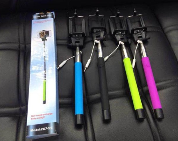 Wired Selfie Artifact Lined Selfie Stick No Battery Bluetooth Handheld Selfie Frame Artifact