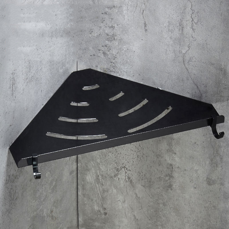 Wall Mount Triangle Bathroom Shelves Floating Black Shelf Al