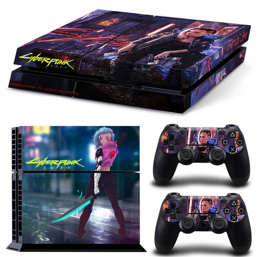 Cyberpunk 2077 PS4 Game Theme Color Stickers