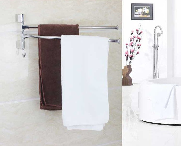 Wear resistant stainless steel towel rack, towel, single pole, double pole towel towel rack, bathroom towel pole hanging rack