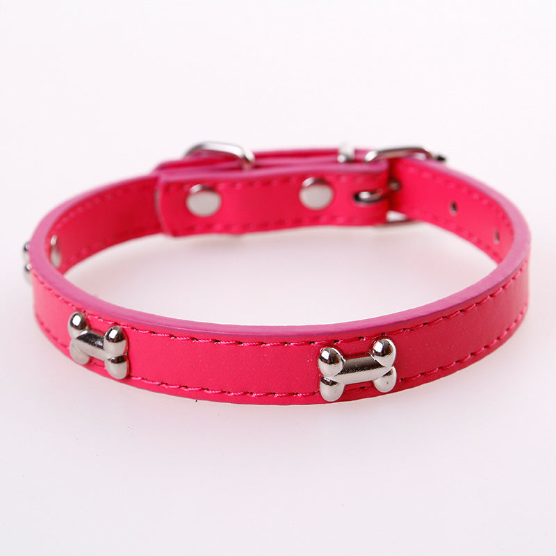 dog cat leather collar