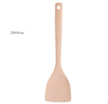 Unpainted wooden shovel