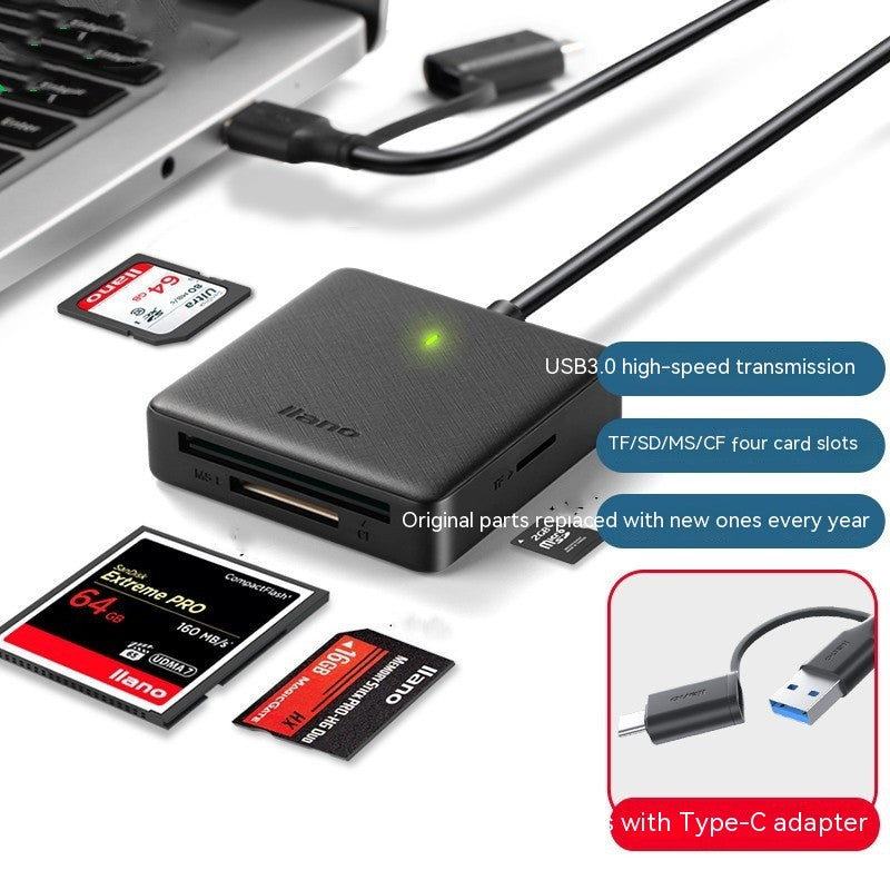 SDTFCFmemory Card USB30 High-speed Multi-drive Letter Card Reader