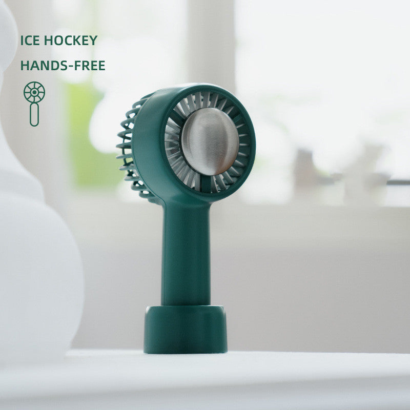 Ice Hockey Fan Summer New Handheld Refrigeration Ice Fan USB Portable Silent Outdoor Cooling Fan