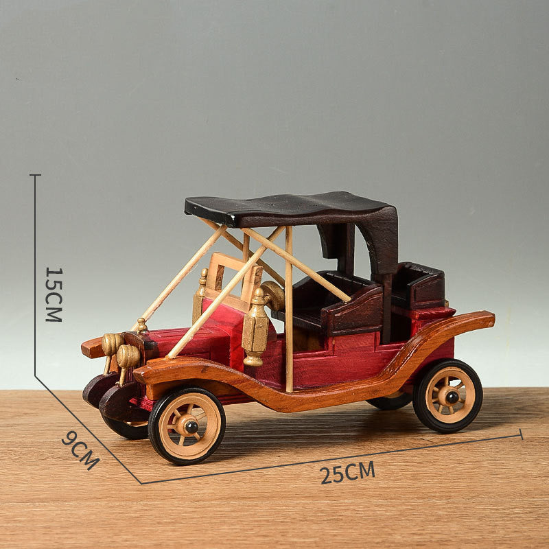 Desktop Wooden Vintage Car Ornaments