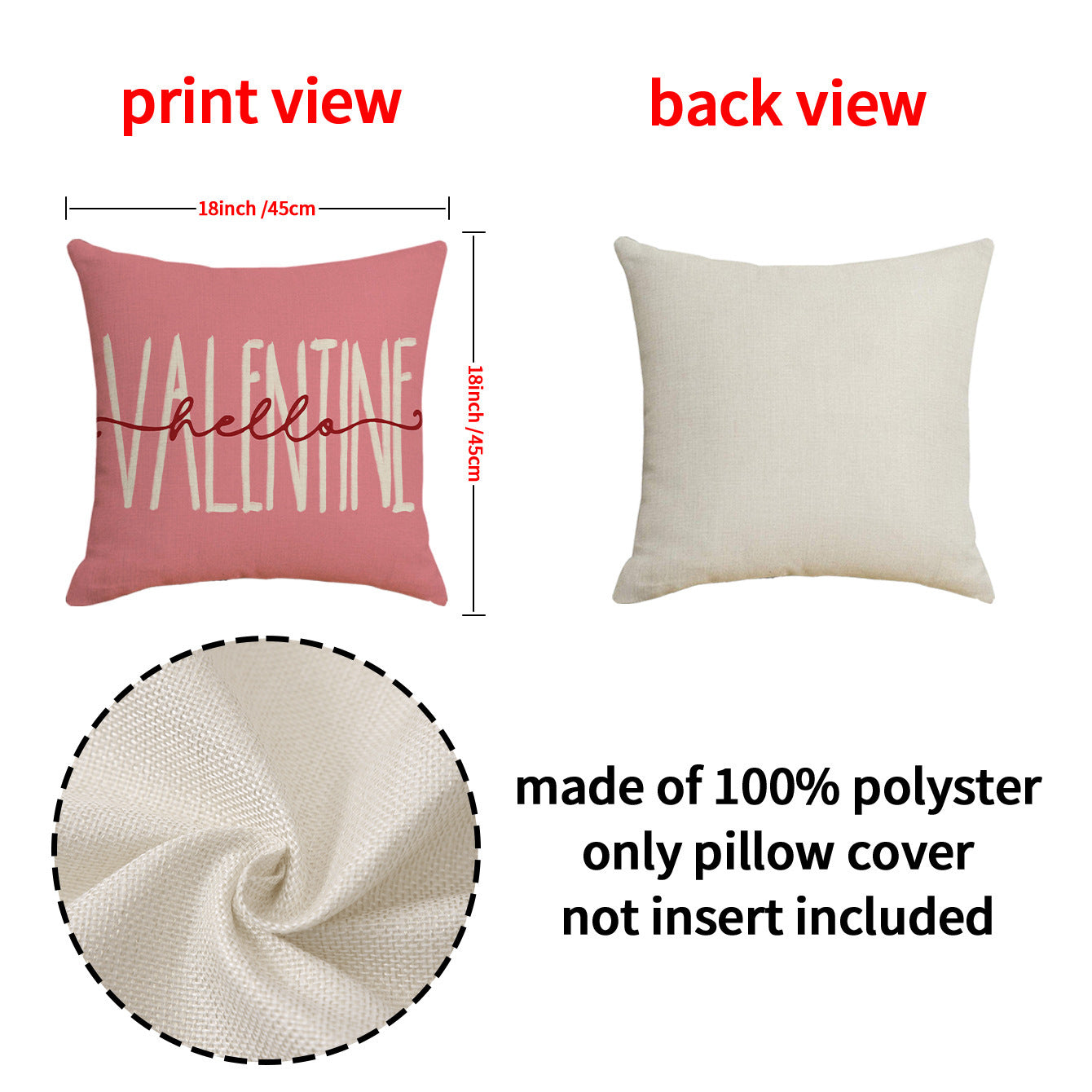 Love Heart Pillow Cover