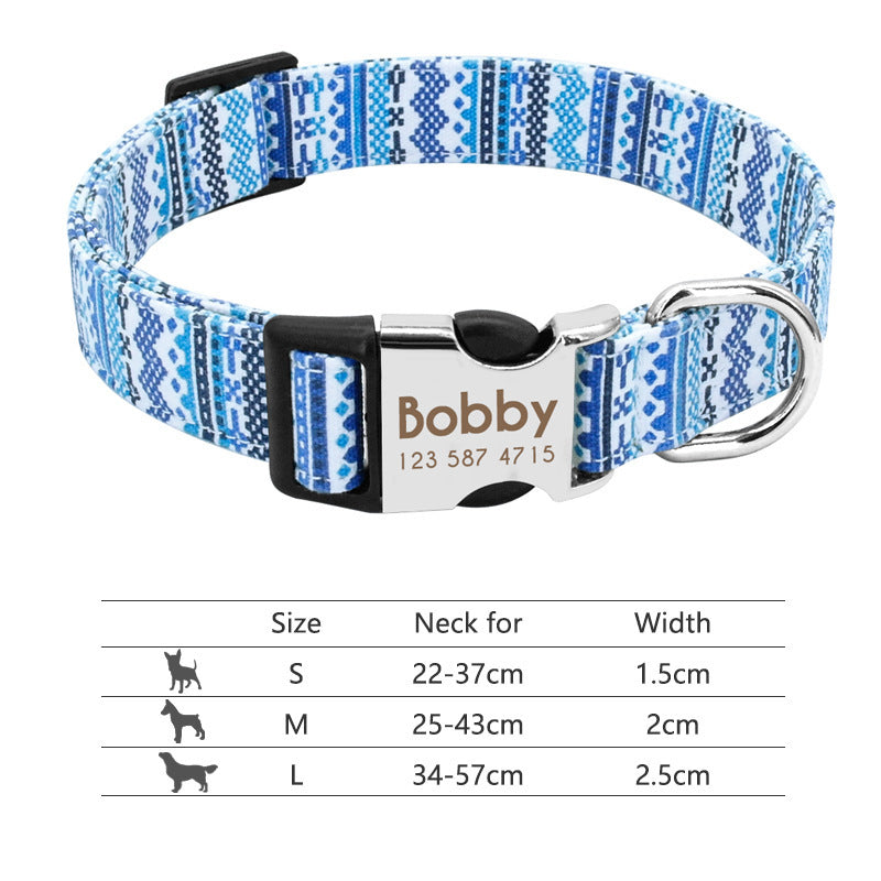 Adjustable Nylon Dog Collar