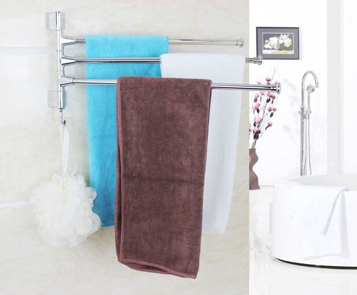 Wear resistant stainless steel towel rack, towel, single pole, double pole towel towel rack, bathroom towel pole hanging rack