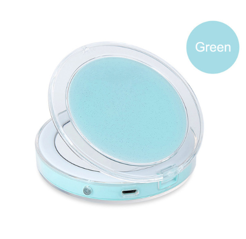 LED Lighted Mini Makeup Mirror 3X Magnifying Compact Travel Portable Sensing Lighting Makeup Mirror SK88