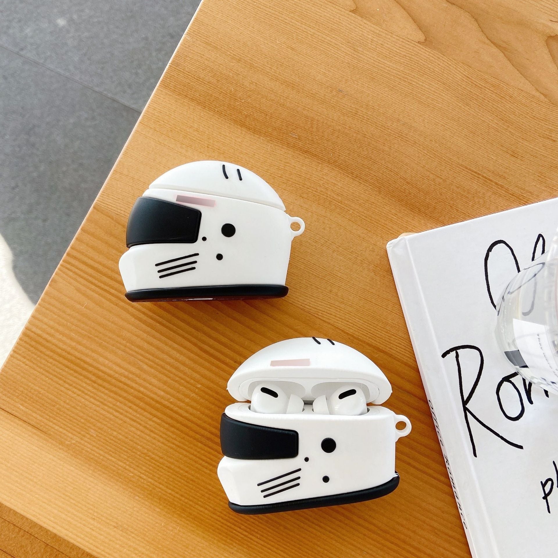 Compatible with Apple, Motorcycle helmet airpods pro protective cover