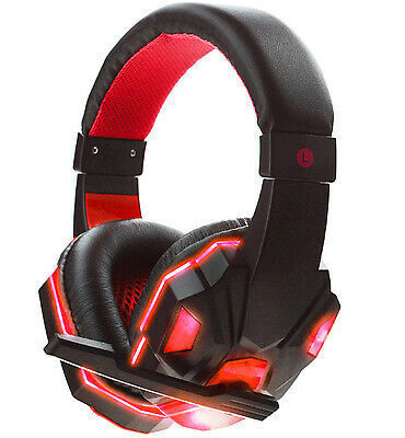 3.5mm Gaming Headset Mic LED Headphones